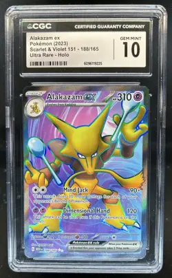 2023 Pokemon SV 151 Alakazam ex Ultra Rare #188/165 CGC 10 - Image 1