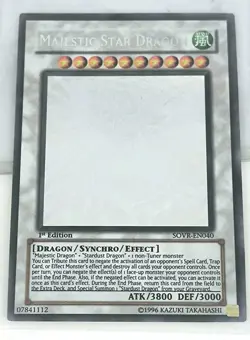 Yu-Gi-Oh! Majestic Star Dragon SOVR-EN040 1st Edition Ghost Rare Card - Image 1