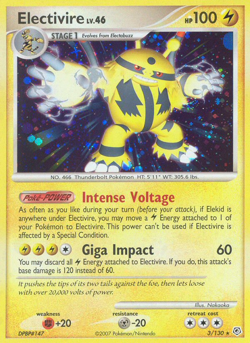 ELECTIVIRE 3/130 HOLO RARE DIAMOND & PEARL POKEMON LIGHTLY PLAYED - Image 1