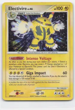 ELECTIVIRE 3/130 HOLO RARE DIAMOND & PEARL POKEMON LIGHTLY PLAYED - Image 2