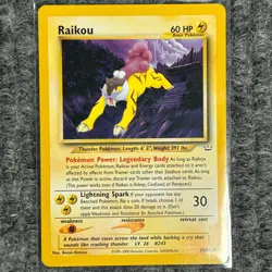 Vintage Pokemon Neo Revelation Raikou 22/64 Rare LP - Image 1