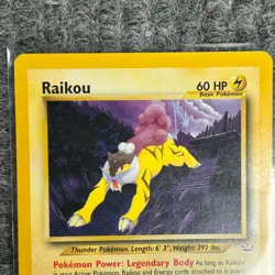 Vintage Pokemon Neo Revelation Raikou 22/64 Rare LP - Image 3