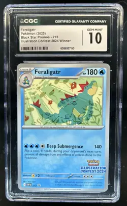 2025 Pokemon SV Black Star Promos - SVP EN Feraligatr Contest Winner #213 CGC 10 - Image 1