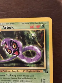 Pokemon TCG Arbok Fossil 1st Edition 31/62 Uncommon 60 HP Regular English - Image 4