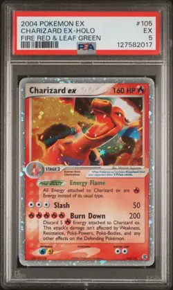 Charizard EX 2004 Pokemon Fire Red & Leaf Green PSA 5 #105 - Image 1