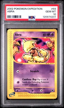 2002 POKEMON EXPEDITION #93 ABRA PSA 10 - Image 1