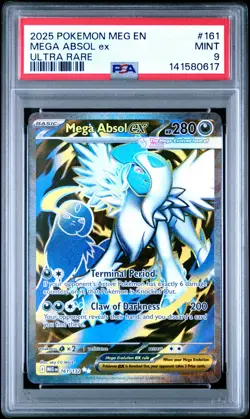 2025 POKEMON MEG EN-MEGA EVOLUTION ULTRA RARE #161 MEGA ABSOL EX PSA 9 - Image 1