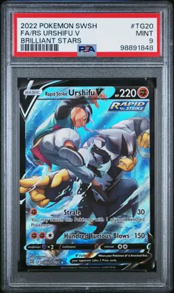 Rapid Strike Urshifu V TG20/TG30 PSA 9 POKEMON CARD ENGLISH SWSH Brilliant Stars - Image 1