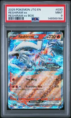 2025 POKEMON JTG EN-JOURNEY TOGETHER RESHIRAM EX BOX #030 RESHIRAM EX PSA 9 - Image 1