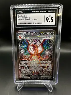 2023 Pokemon Charizard EX Obsidian Flames 223/197 CGC Mint + 9.5 - Image 1