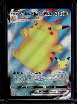 2021 Pokemon SWSH Celebrations Surfing Pikachu VM #009/025 - Image 1