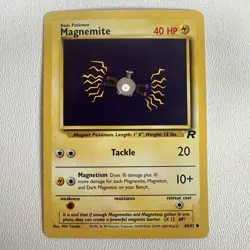 Pokemon TCG Team Rocket #60/82 Magnemite 1st Edition NM - Image 1
