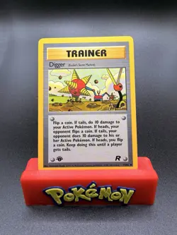 Pokemon TCG Team Rocket 1st Edition #75/82 Digger LP+ - Image 1