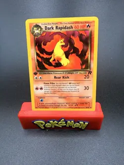 2000 Pokemon Team Rocket 1st Edition Dark Rapidash #44/82 NM NP - Image 1