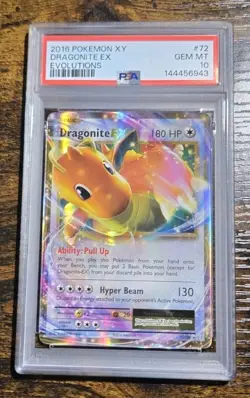 2016 Pokemon XY Evolutions Dragonite EX 72/108 PSA 10 #72 - Image 1