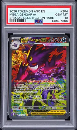 2026 POKEMON ASCENDED HEROES SPECIAL ILLUSTRATION RARE MEGA GENGAR EX PSA 10 - Image 1