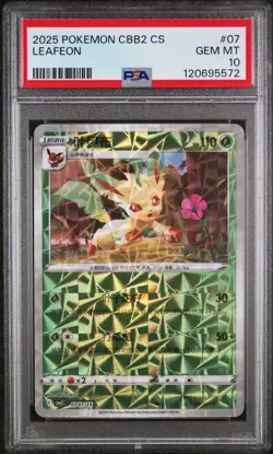 Leafeon 07 Simplified Chinese Cbb2 C-gem Pack Vol 2 Pokemon Chinese PSA 10 *572 - Image 1