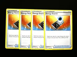 4x Energy Search 128/159 - Pokemon SWSH: Crown Zenith - NM Playset - Image 1