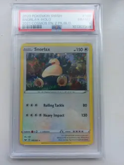 Snorlax - PSA 8 - Cosmo Holo Rare - Sword & Shield 140/202 - Pokemon TCG card - Image 1