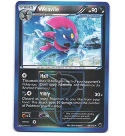 Pokemon 2013 Light Play Weavile 66/116 Plasma Freeze REVERSE Card - Image 1