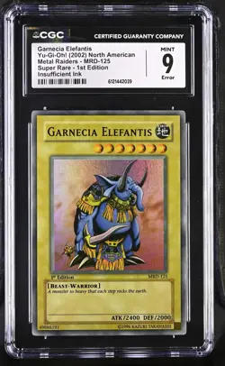 Garnecia Elefantis MRD-125 1st Edition Super Rare Faded Yugioh CGC 9 Mint *039 - Image 1