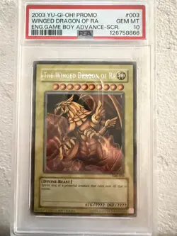 2003 Yu-Gi-Oh GBI-003 Winged Dragon of Ra Secret Rare Holo PSA 10 - Image 1