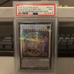 Blue Eyes Ultimate Spirit Dragon SDWD-EN043 1st Edition QCR Yugioh PSA 9 *719 - Image 1