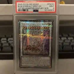 Blue Eyes Ultimate Spirit Dragon SDWD-EN043 1st Edition QCR Yugioh PSA 9 *719 - Image 1
