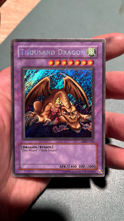 Thousand Dragon: MRD-143 - Vintage - Secret Rare - Holo Bleed - Damaged - YuGiOh - Image 1