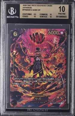 2026 ONE PIECE JAPANESE EGGHEAD CRISIS SP #PRB02014 SABO BGS 10 - Image 1