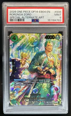 2025 One Piece The Best Vol. 2 Roronoa Zoro Special Alt Art #PRB02-006 PSA 9 - Image 1