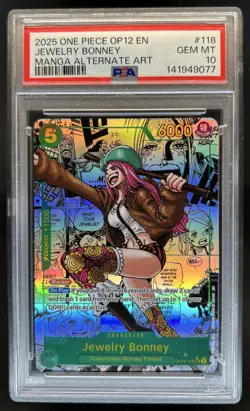 2025 One Piece Legacy of Master Jewelry Bonney Manga Art SSP #OP12-118 PSA 10 - Image 1