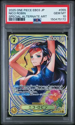 2025 ONE PIECE JAPANESE EB03-HEROINES EDITION SPECIAL ALT ART NICO ROBIN PSA 10 - Image 1