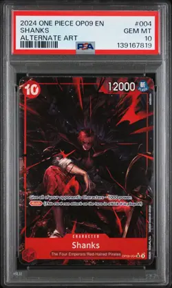 2024 One Piece Shanks Alternate Art SR OP09-004 PSA 10 - Image 1