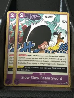 SLOW-SLOW BEAM SWORD X2!!! OP07-076 C 500 YEARS IN THE FUTURE 2024 ONE PIECE - Image 1