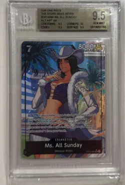 Ms. All Sunday OP14-084 SR Seven Warlords of the Azure Ocean ONE PIECE BGS 9.5 - Image 1