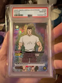 Razor (008) (SR*) - UEX04BT: HUNTER X HUNTER Vol. 2 - Union Arena CCG - PSA 10 - Image 1