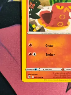 Sizzlipede 046/264 Fusion Strike Cinderace Stamped Misprint Error Pokemon Card! - Image 2