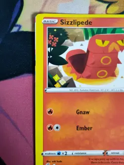 Sizzlipede 046/264 Fusion Strike Cinderace Stamped Misprint Error Pokemon Card! - Image 3