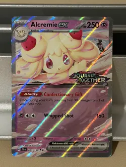 Alcremie EX Double Rare Pokemon TCG Card 075/159 Journey Together Stamped Promo - Image 1
