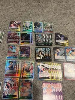 Lot of OP14 Cards One Piece Azure Sea’s Seven Super Rares And Rares And Leaders - Image 2
