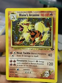 Blaine's Arcanine 1/132 Gym Challenge 2000 Holo Vintage Pokemon Card Lot WOTC - Image 4
