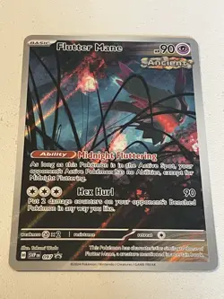 Flutter Mane 097 Full Art Holo Pomo Pokemon Trading Card - Image 1