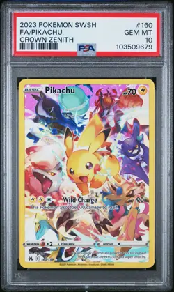 PSA 10 Pikachu 160/159 Crown Zenith Secret Rare Pokemon Card - Image 1