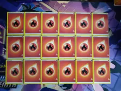 18 Cinderace Stamped Fire Energy Misprint Error Pokemon Cards! - Image 4