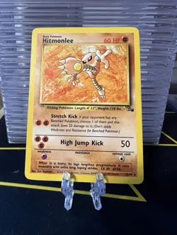 Hitmonlee Unlimited Fossil 22/62 Pokemon Card LP - Image 1
