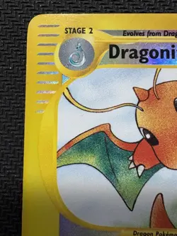 Pokemon Dragonite Expedition Holo Reverse Rare 9/165 E Reader Vintage MP Card - Image 2