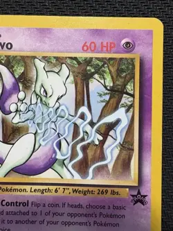 Pokemon TCG Mewtwo Promo Black Star 12 Wizards WOTC Vintage 1998 Card HP - Image 3