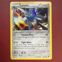 Pokemon TCG Lucario Fates Collide Holo Card 63/124 Rare NM - Image 1