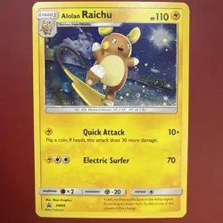 Alolan Raichu Sm65 Black Star Promo Holo Pokemon Card 2017 - NM - Image 1